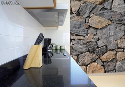 Papier peint photo avec colle: wall of granite - Photo 2