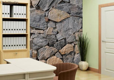 Papier peint photo avec colle: wall of granite - Photo 3