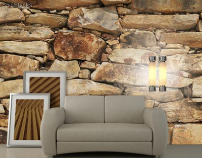 Papier peint photo avec colle: wall of sandstones