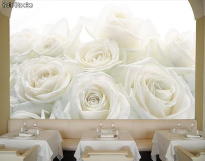 Papier peint photo avec colle: wedding roses - Photo 2