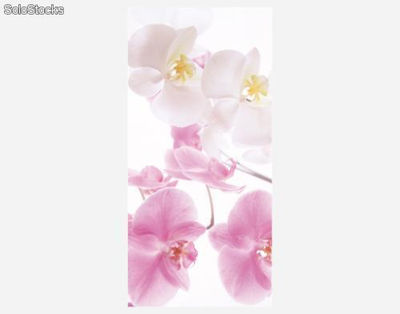 Papier peint pour porte avec colle: graceful orchids