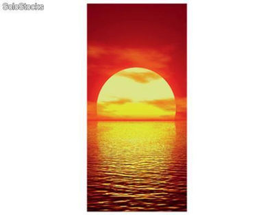 Papier peint pour porte avec colle: red sunset