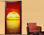 Papier peint pour porte avec colle: red sunset - Photo 2