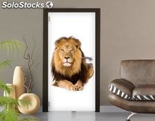 Papier peint pour porte avec colle: the lion king