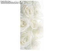 Papier peint pour porte avec colle: wedding roses