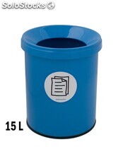 Papierkorb mit Gummiunterseite. 15 Liters. Blau Modell - Sistemas David