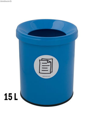 Papierkorb mit Gummiunterseite. 15 Liters. Blau Modell - Sistemas David