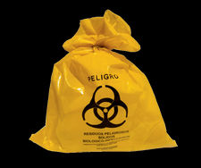 Paquete de 100 bolsas amarillas o rojas rpbi 30 x 40 cm hasta 2.5 kg