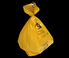 Paquete de 100 bolsas amarillas o rojas rpbi 55 x 60 cm hasta 18 kg