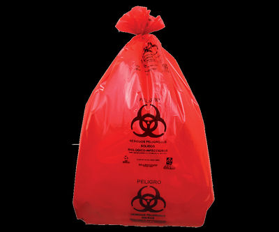 Paquete de 100 bolsas amarillas o rojas rpbi 60 x 80 cm hasta 28 kg - Foto 2