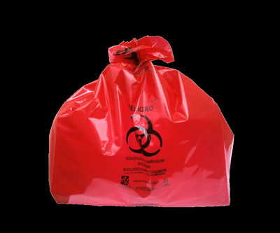Paquete de 100 bolsas bolsas rojas o amarillas rpbi 60 x 60 cm hasta 20 kg
