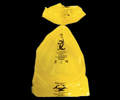 Paquete de 100 bolsas rojas o amarillas rpbi 90 x 120 cm hasta 39 kg - Foto 2