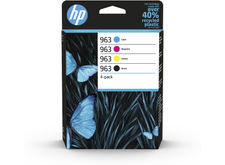 Paquete de 4 cartuchos de tinta Original HP 963 negro/cian/magenta/amarillo