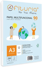 Paquete de folios A3 de 90gr con 250 Hojas Blancas, Papel Multifuncional para