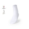 Par de calcetines fabricados en poliéster blanco
