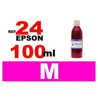 Para cartuchos Epson 24 xl botella 100 ml. tinta compatible magenta