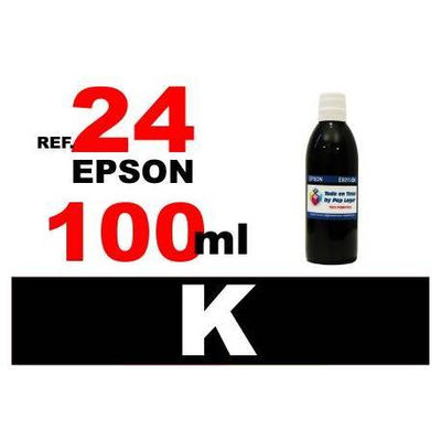 Para cartuchos Epson 24 xl botella 100 ml. tinta compatible negra
