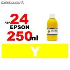 Para cartuchos Epson 24 xl botella 250 ml. tinta compatible amarilla
