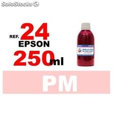 Para cartuchos Epson 24 xl botella 250 ml. tinta compatible magenta