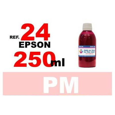 Para cartuchos Epson 24 xl botella 250 ml. tinta compatible magenta