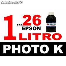 Para cartuchos Epson 26 xl botella 1 l tinta compatible negra photo