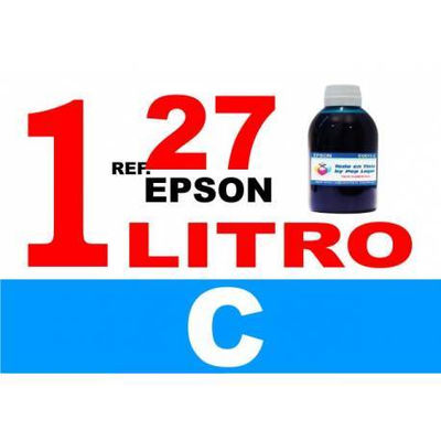 Para cartuchos Epson 27 botella 1 l tinta compatible cian