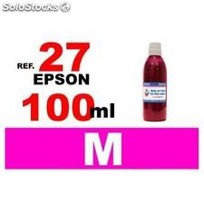 Para cartuchos Epson 27 botella 100 ml. tinta compatible magenta