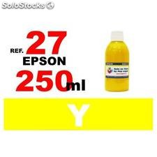 Para cartuchos Epson 27 botella 250 ml. tinta compatible amarilla