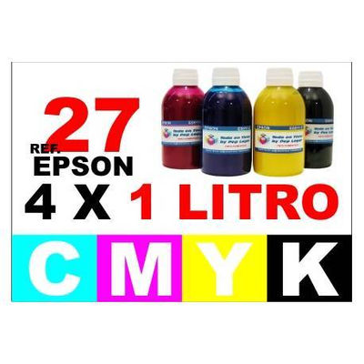 Para cartuchos Epson 27 pack 4 botellas 1 l. compatible cmyk