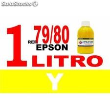 Para cartuchos Epson 79 y 80 botella 1 l tinta compatible amarilla