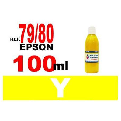 Para cartuchos Epson 79 y 80 botella 100 ml. tinta compatible amarilla