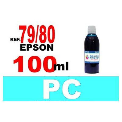 Para cartuchos Epson 79 y 80 botella 100 ml. tinta compatible cian