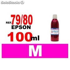 Para cartuchos Epson 79 y 80 botella 100 ml. tinta compatible magenta