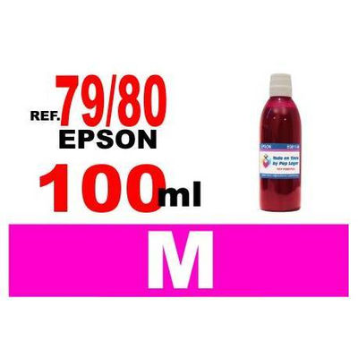 Para cartuchos Epson 79 y 80 botella 100 ml. tinta compatible magenta