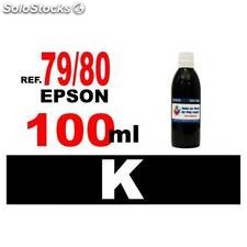 Para cartuchos Epson 79 y 80 botella 100 ml. tinta compatible negra