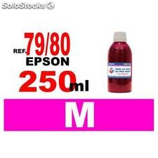 Para cartuchos Epson 79 y 80 botella 250 ml. tinta compatible agenta