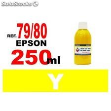 Para cartuchos Epson 79 y 80 botella 250 ml. tinta compatible amarilla