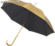 Paraguas automático dorado o plateado e interior negro