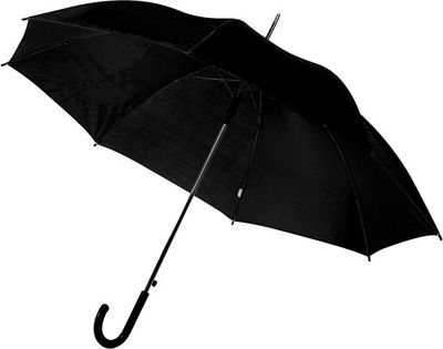 Paraguas automético nylon con puño curvo y cierre botón
