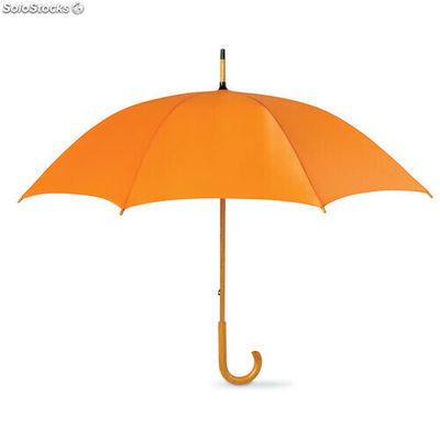 Paraguas con mango de madera naranja MIKC5132-10