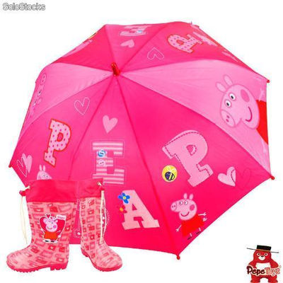 Paraguas mas Botas de Agua Peppa Pig
