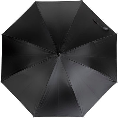 Paraguas negro con interior plateado automático y plegable - Foto 2