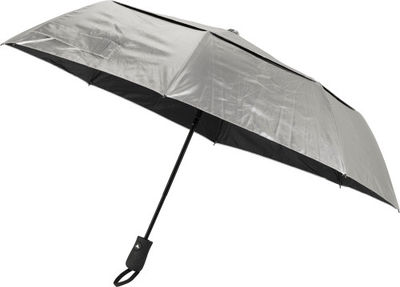 Paraguas plateado automático plegable en poliéster 190T - Foto 2