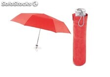 Paraguas plegable con funda rojo