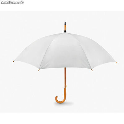 Parapluie avec poignée en bois blanc MIKC5131-06