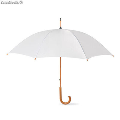 Parapluie avec poignée en bois blanc MIKC5132-06