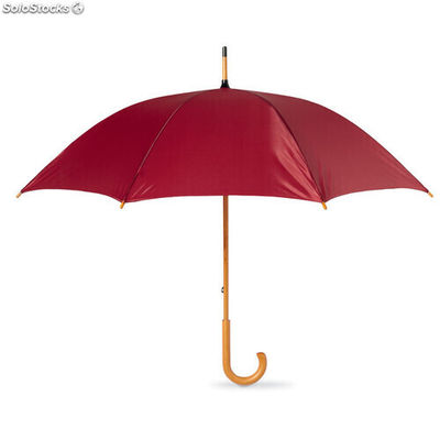 Parapluie avec poignée en bois bordeaux MIKC5132-02