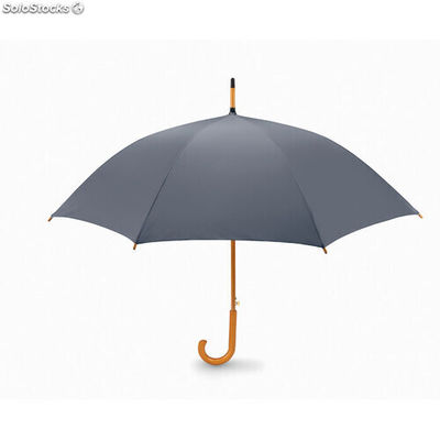 Parapluie avec poignée en bois gris MIKC5131-07