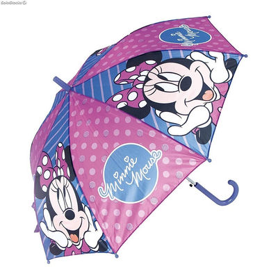 Parasol automatyczny Minnie Mouse Lucky Niebieski Różowy ( 84 cm)