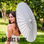 Parasol blanco de papel para bodas . Sombrillas blancas boda - 1